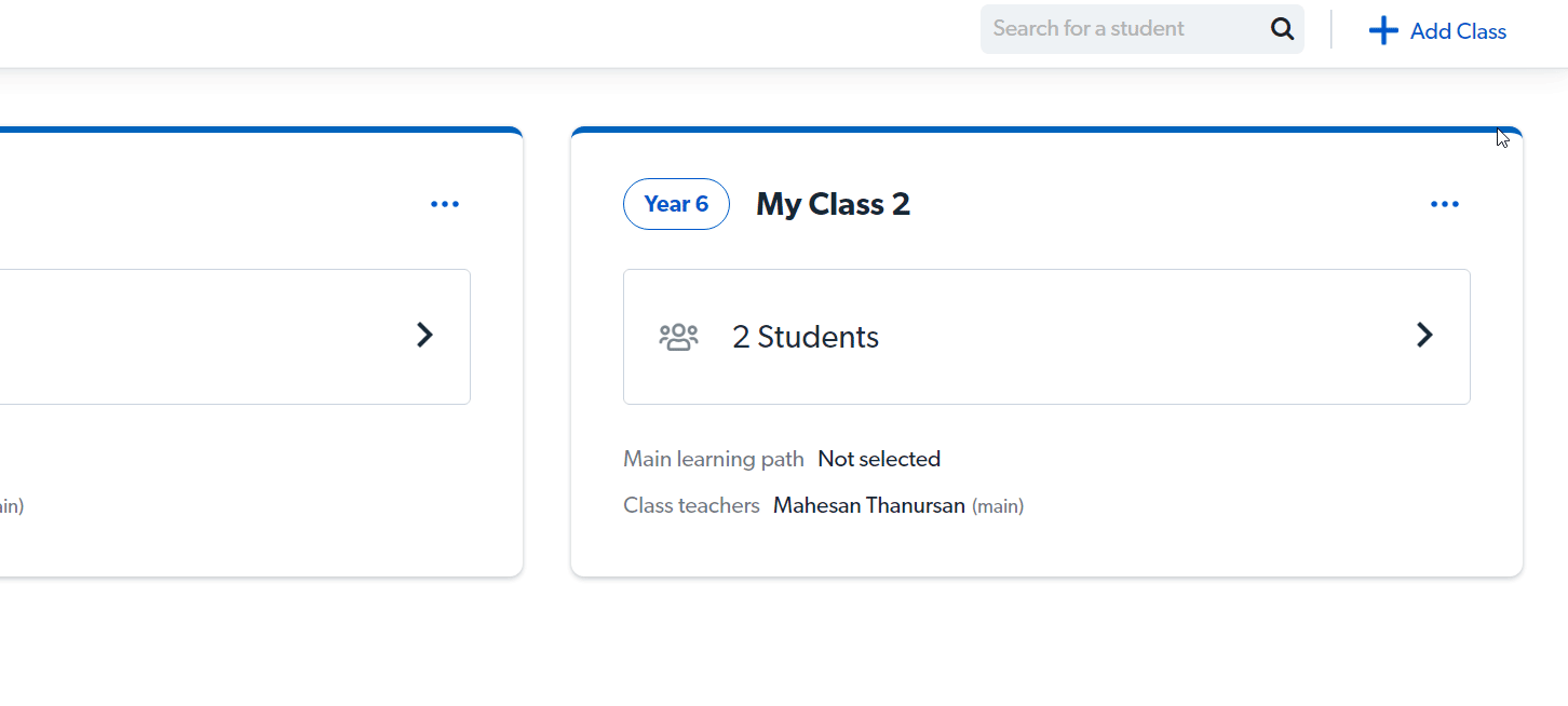 Click add class