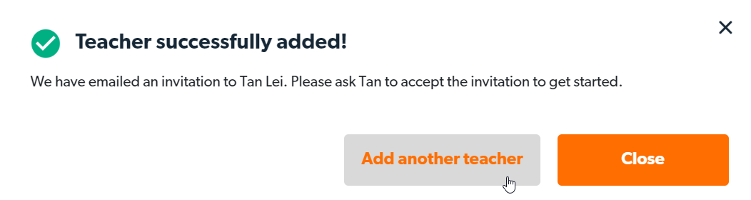 Or you can add another teacher.