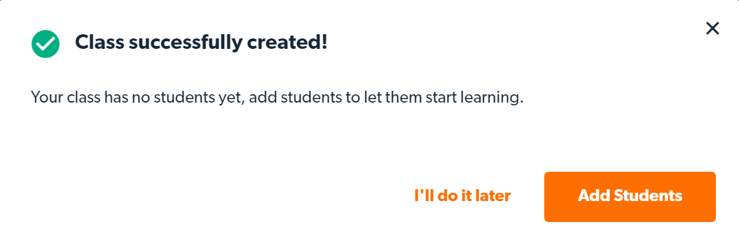 Add students to class