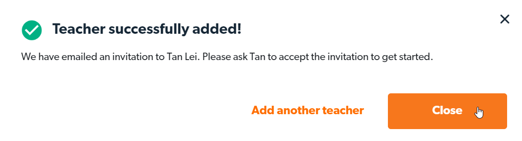 Click 'Close.'