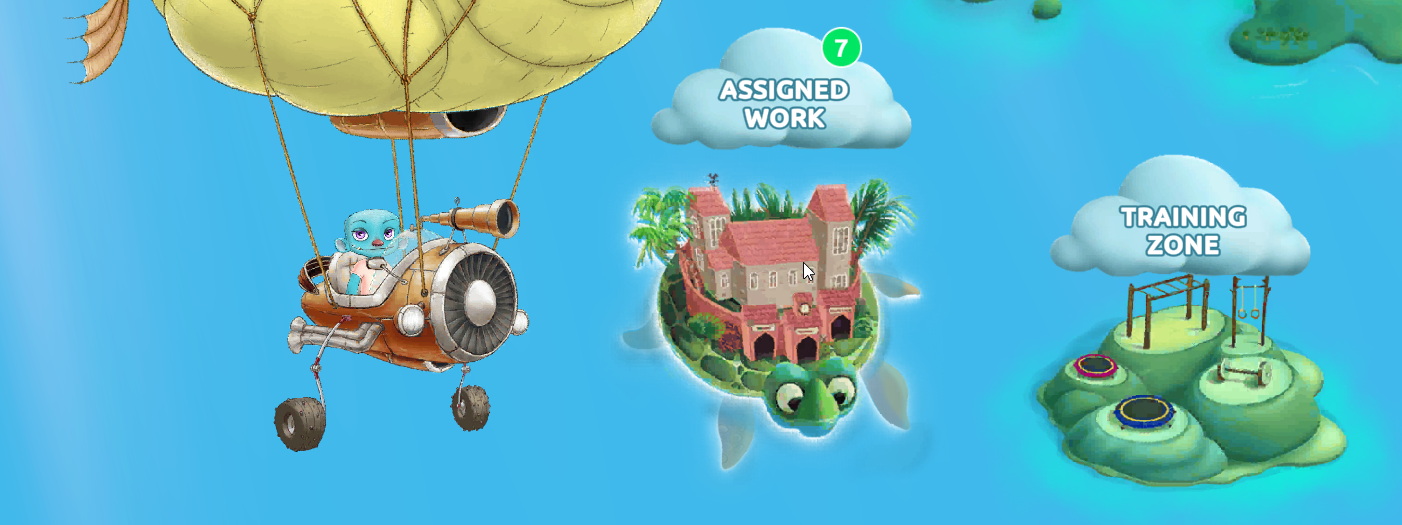 The number of assigned activities will be displayed if there is any assigned work.