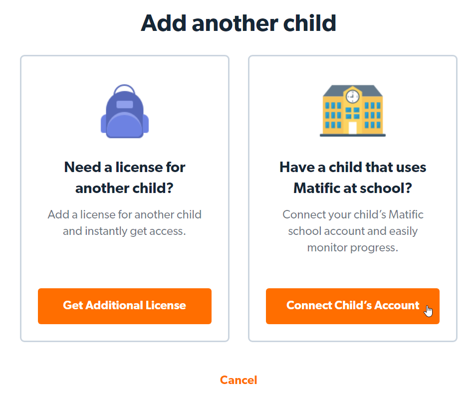 Click 'Connect Child's Account.'