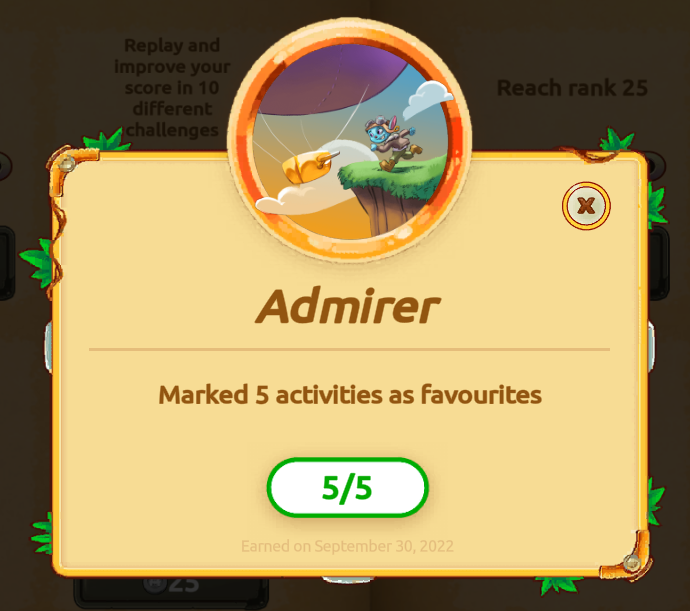 Achievement details