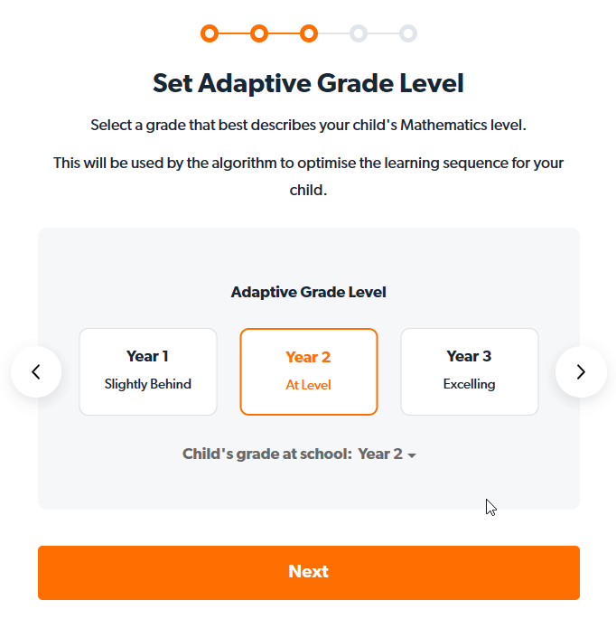 Set adaptive grade level