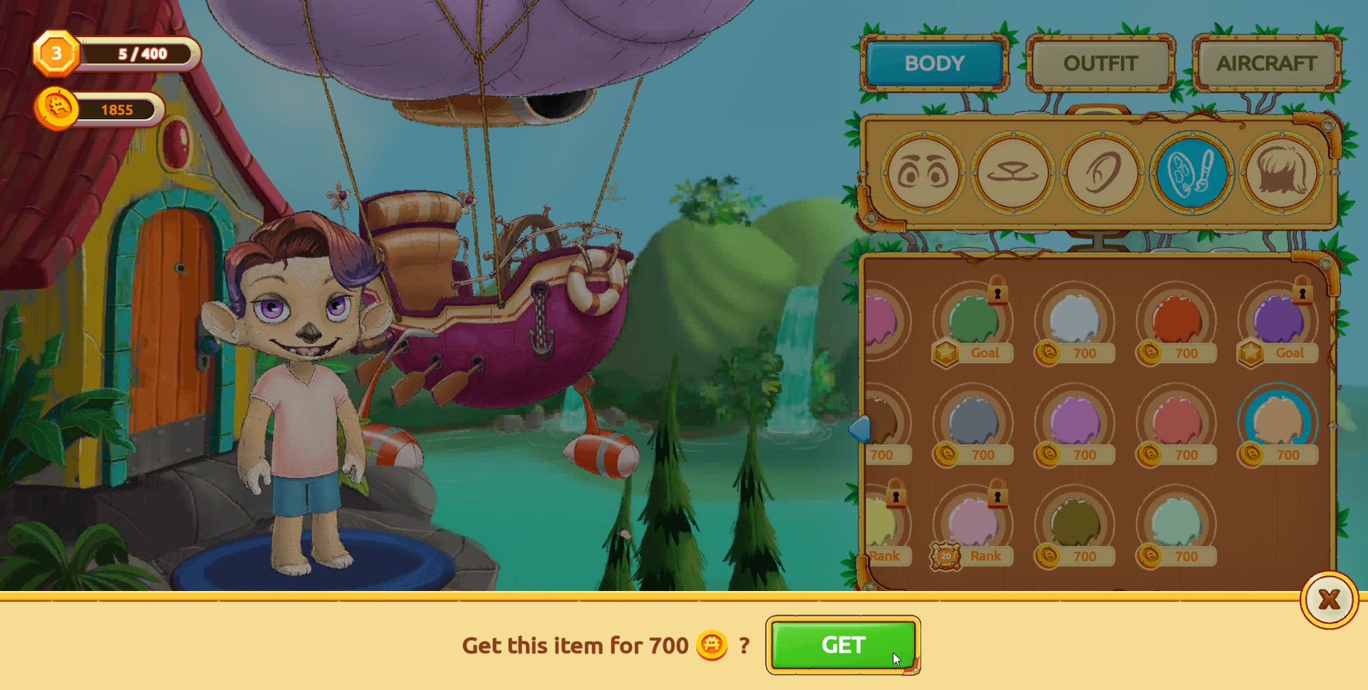 Items can be purchased using coins