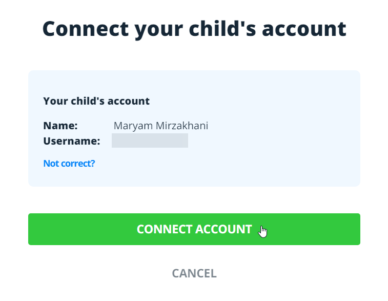 Click 'Connect Account.'
