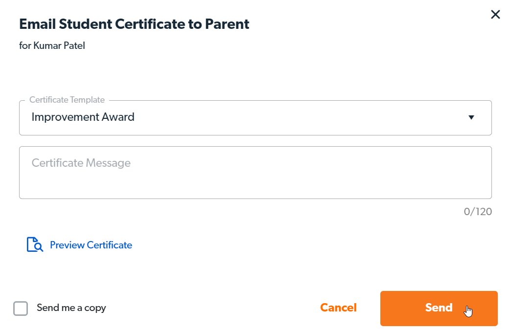 email certificate