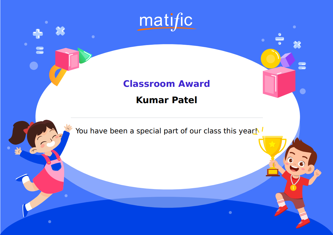 Classroom award