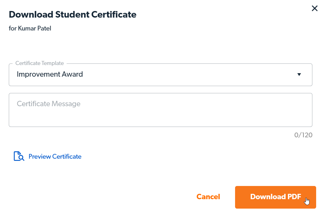 download certificate