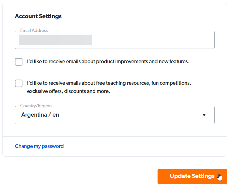 teacher language click update settings.png