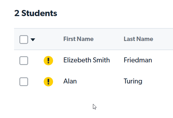 Os alunos ainda não fizeram login em suas contas