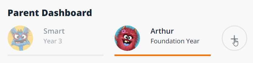 Çocuğunuzun yanındaki 'artı' simgesine tıklayın