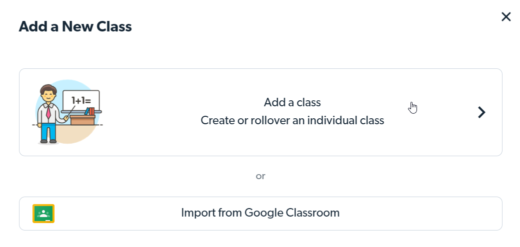 Clique em 'Adicionar uma turma'.