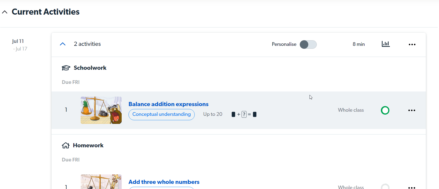 Kişiselleştir'i yönet etkinlikleri