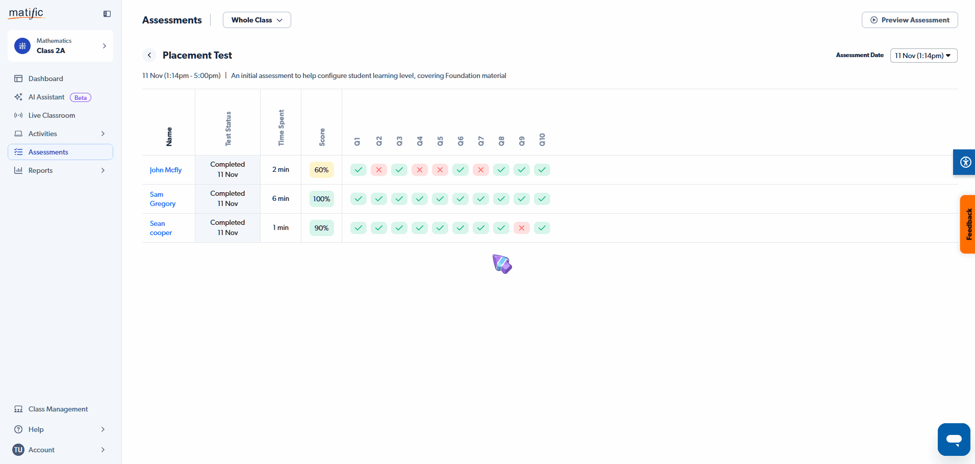 Viewing assessment report.gif
