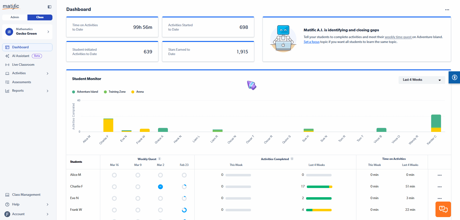 Opening Student Activity Report.gif