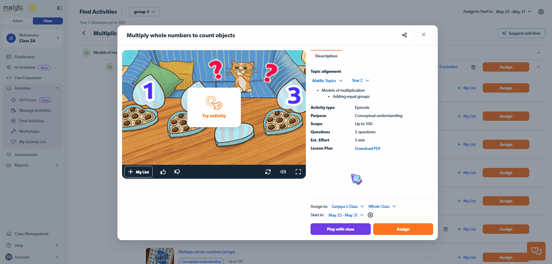Assigning an activity to a group.gif